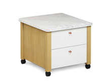 Тумба-пуф мобильная Эльф с двумя ящиками