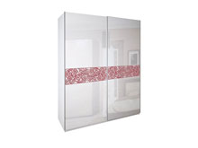 Шкаф-купе Флора глянец белый