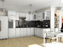 Кухня Сансет Белое дерево (3,0х2,1 м)