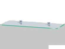 Полка стеклянная Gamma PL 11 PC 150х600х6