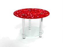 Квадратный журнальный стол с полкой Garnet 40х40