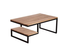 Журнальный столик с полочкой дуб