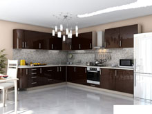 Кухня Гламур мокко глянец (2,7х3,6 м)