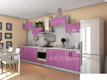 Кухня Гламур лиловый металлик (3,8 м)