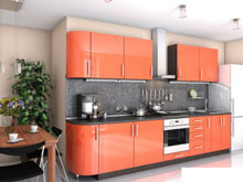 Кухня Модест орех темный (3,7 м)