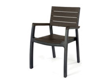Стул пластиковый Harmony armchair серо-коричневый