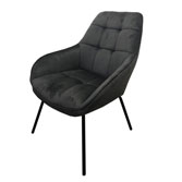 Morgan лаунж кресло серый графит