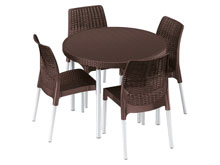 Комплект садовой мебели Jersey set коричневый