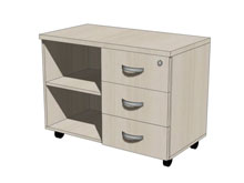 Мобильная тумба открытая OS-10 60х80х40