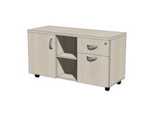 Мобильная тумба 2 ящика OS-11 60х100х45