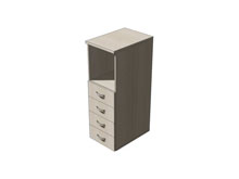 Тумба приставная с ящиками OS-18 110х45х60