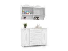 Белый комплект для столовой Ассоль