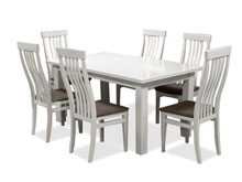 Комплект обеденный стол Классик + 6 стульев Версаль слоновая кость