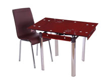 Комплект стол T-255 спелая вишня + стул N-100 шоколад