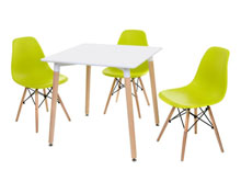 Комплект стол TM-30 + 3 стула EAMS CHAIR M-05 лайм