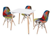 Комплект стол TM-30 + 3 стула M-08 небесно-голубой