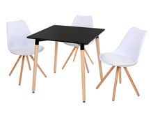 Комплект стол Лукас+4 стула Прайз зеленый