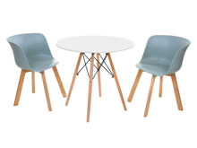 Комплект стол T-236-2 шоколад + 2 стула N-66 коричневый