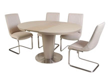 Комплект стол TN-44 черный + 2 стула N-73 белый