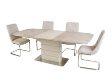 Комплект стол TM-534 кремовый + 4 стула S-208