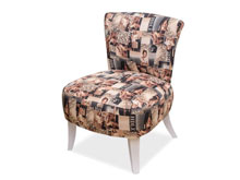 Кресло Квадро 1 газетный принт