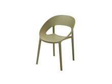 Кресло Шелл пластик зеленый чай