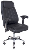 Кресло Фабио Хром М-2 Кожзам Черный