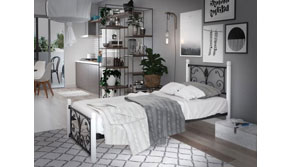 Кровать Крокус Мини на деревянных ногах