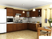 Кухня Гламур лайм металлик (2,8х2,1)