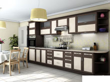 Кухня Контур венге темный + дуб молочный (3,9 м)