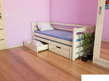 Кровать Соня-1 80х190 из массива бука с выдвижным спальным местом