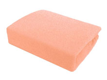 Персиковая махровая простынь Arya 200х220