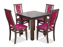 Комплект обеденный стол Классик темный орех + 4 стула Марэк 1