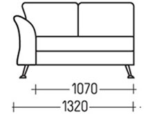 Диван Мила-Секция 2 DLS