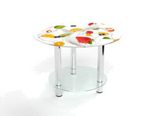 Круглый журнальный стол с полкой Milkshake 60х60