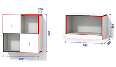 Модульна система "№1" с дверцами (Модуль 2) LuxeStudio