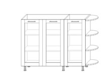 Тумба София Престиж супермат низ 150х105,4 бар витрина