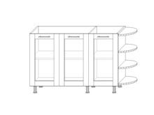 Тумба София Престиж супермат низ 150х85 бар витрина