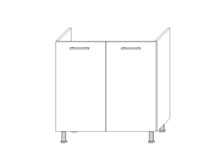 Тумба София Престиж супермат низ 80х82 мойка