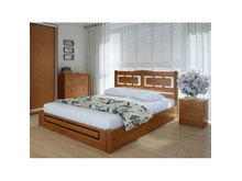 Кровать Вилидж люкс 140х200 с подъемным механизмом ясень