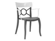 Кресло Opera-K прозрачное с сиденьем антрацит