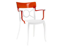 Кресло Opera-K красное с белым сиденьем