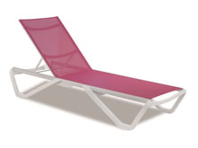 Шезлонг Wave темно-розовый