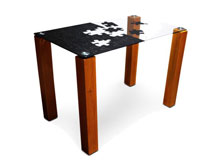 Стеклянный стол Пазл