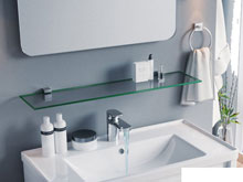 Полка стеклянная сверхпрозрачная 700х150