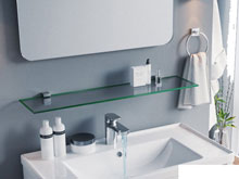 Полка стеклянная сверхпрозрачная 800х150