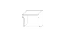 Полка София Престиж супермат верх 30х28,5