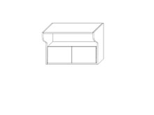 Полка София Престиж супермат верх 40х28,5 ящик