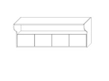 Полка София Престиж супермат верх 80х28,5 ящик