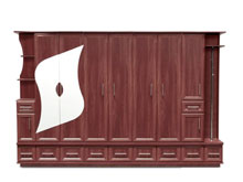 Шкаф двухдверный с открытыми полками Рекса (секция 1,12 м)